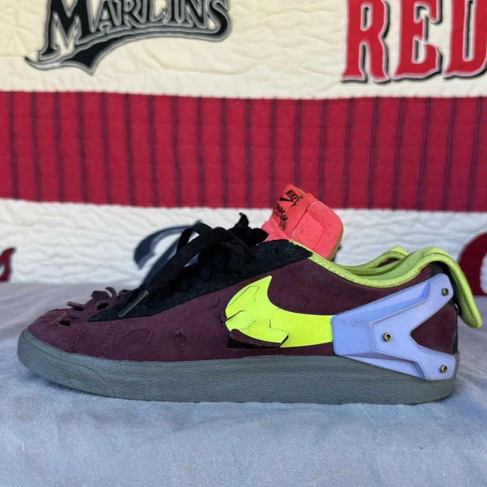 Size 6.5 - Nike Acronym X Blazer Low Night Maroon Mens Sneakers Skateboarding